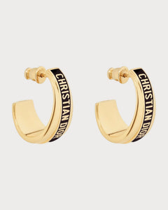 CHRISTIAN DIOR Dior Code Earrings Gold - Finish Metal | 迪奥 耳环 (多色) - LONDONKELLY 英国名牌代购