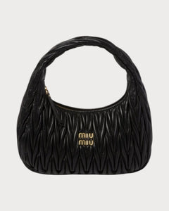 MIU MIU Wander Matelasse Nappa Leather Hobo Bag L Size | 繆繆 腋下袋 (大碼/Black)