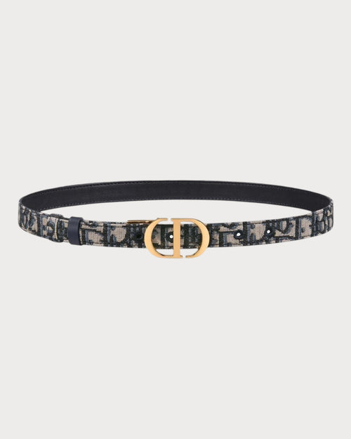 CHRISTIAN DIOR Montaigne Reversible Belt | 迪奧 雙面皮帶 (20mm/藍色老花/黑色)