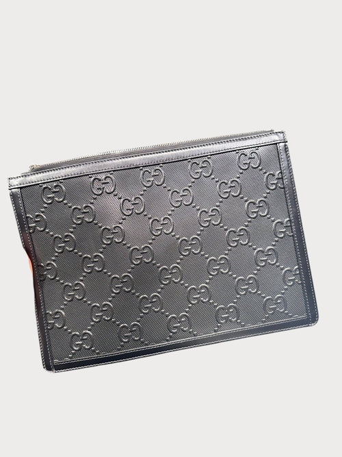 GUCCI Men's All Black Tennis 20 Pouch | 古驰 男仕手袋 (全黑色)