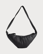 LEMAIRE Men's Croissant Medium Leather Cross - Body Bag | 男仕牛角包手袋 (黑色) - LONDONKELLY 英国名牌代购