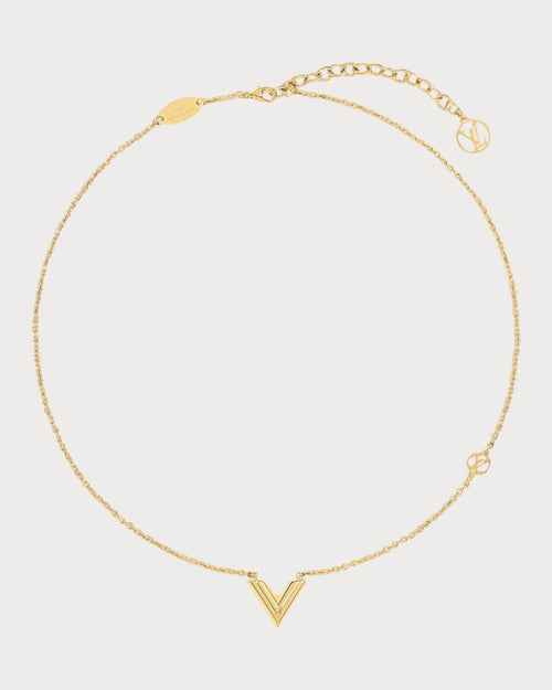 LOUIS VUITTON M00857 Essential V Necklace | 路易威登 頸鏈 (金色) - LONDONKELLY 英國名牌代購