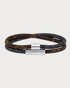 LOUIS VUITTON M8154E Keep It Double Leather Bracelet | 路易威登 男仕手帶 (啡色) - LONDONKELLY 英國名牌代購