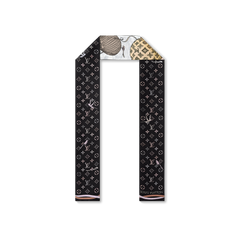LOUIS VUITTON M79547 Up And Away Bandeau | 路易威登 小絲巾 (Noir)