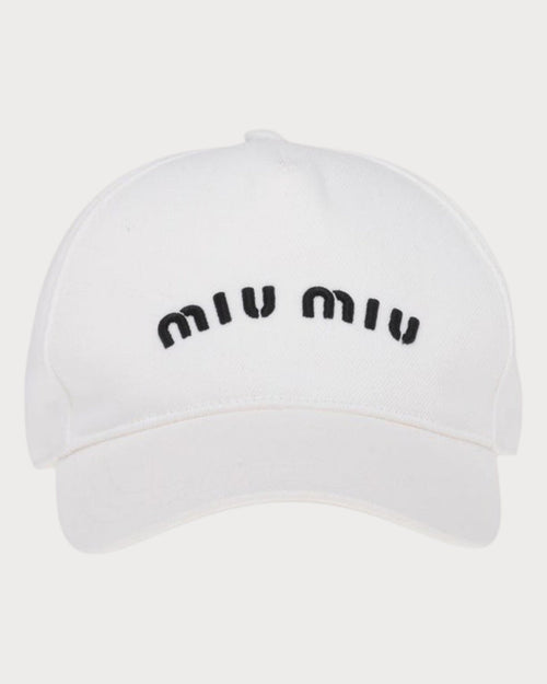MIU MIU Drill Baseball Cap(White) - LONDONKELLY 英國名牌代購
