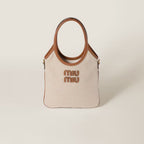 MIU MIU Ivy Canas and Leather Tote Bag Mini | 繆繆 迷你手袋 (米色) - LondonKelly 英國名牌代購