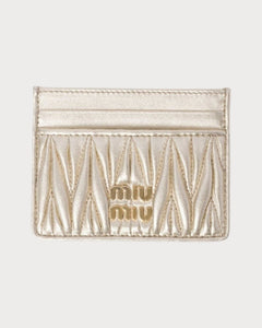 MIU MIU Matelasse Nappa Leather Card Holder | 缪缪 卡套 (多色) - LONDONKELLY 英国名牌代购