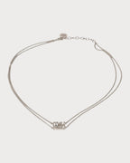 MIU MIU Metal Necklace with Crystals | 缪缪 颈链 (银色) - LONDONKELLY 英国名牌代购