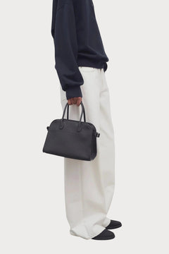 THE ROW Soft Margaux 10 Bag Leather | 手袋 (黑色) - LONDONKELLY 英国名牌代购