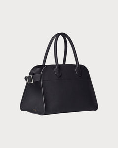 THE ROW Soft Margaux 10 Bag Leather | 手袋 (黑色) - LONDONKELLY 英国名牌代购