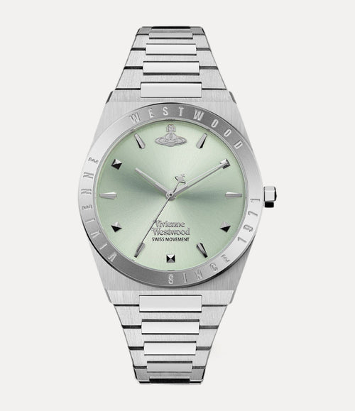 VIVIENNE WESTWOOD Men's Charterhouse Watch | 西太后 男仕手錶 (淺綠色) - LONDONKELLY 英國名牌代購
