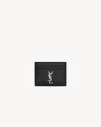 YSL SAINT LAURENT Men's Cassandre Card Case In Smooth Leather | 聖羅蘭 男仕卡套 (黑色) - LONDONKELLY 英國名牌代購