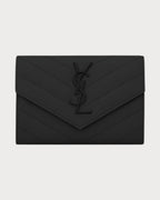 YSL SAINT LAURENT Small Envelope Wallet | 聖羅蘭 銀包 (全黑) - LondonKelly 英國名牌代購